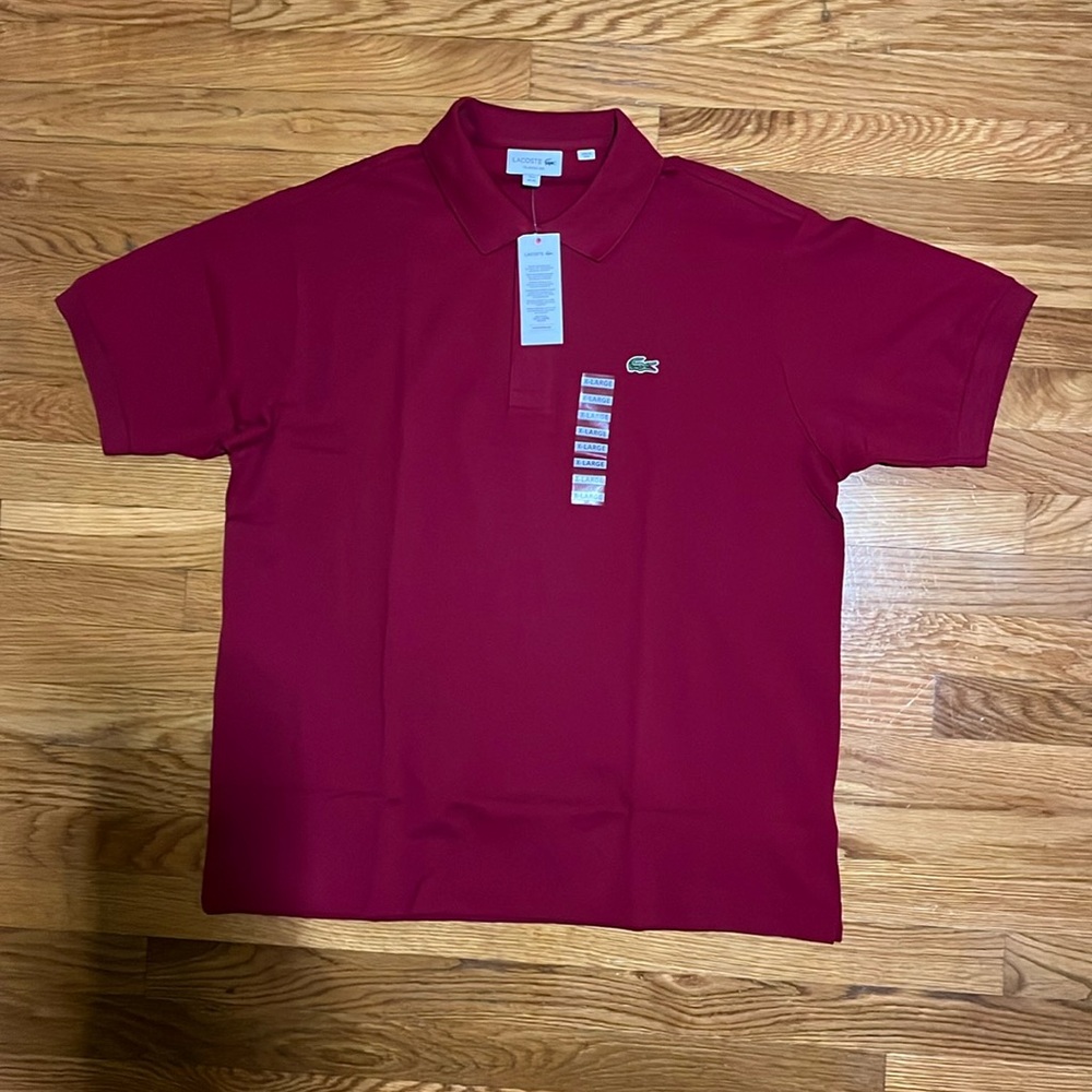 Beautifull dark red lacoste polo shirt. Not your average red Pristine condition